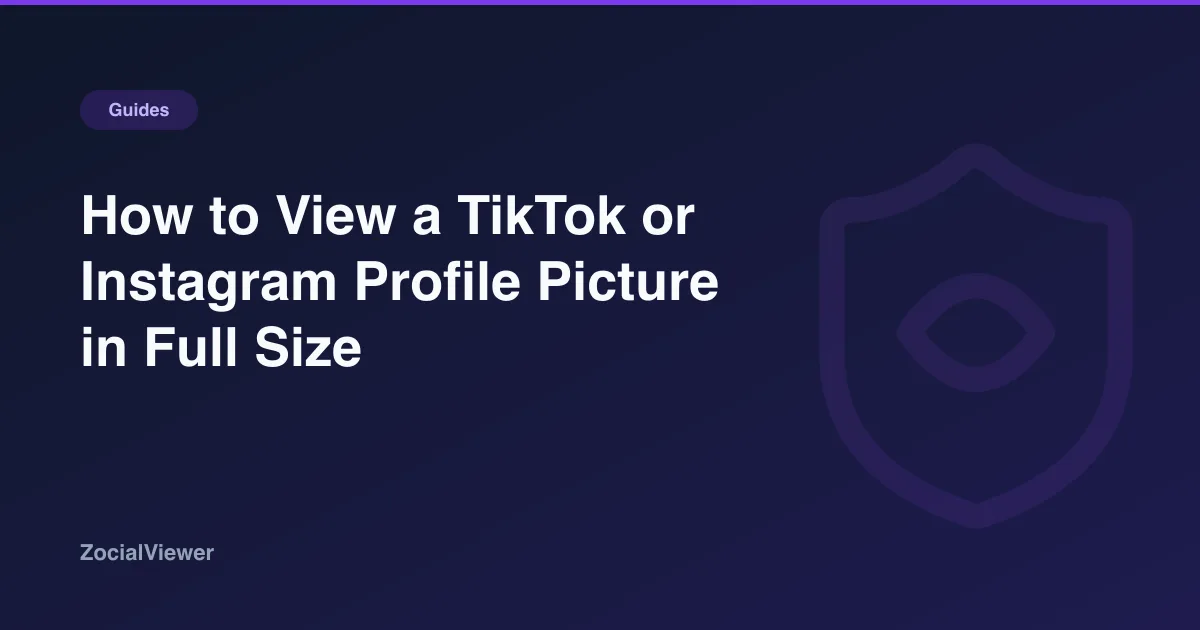How to View a TikTok or Instagram Profile Picture in Full Size