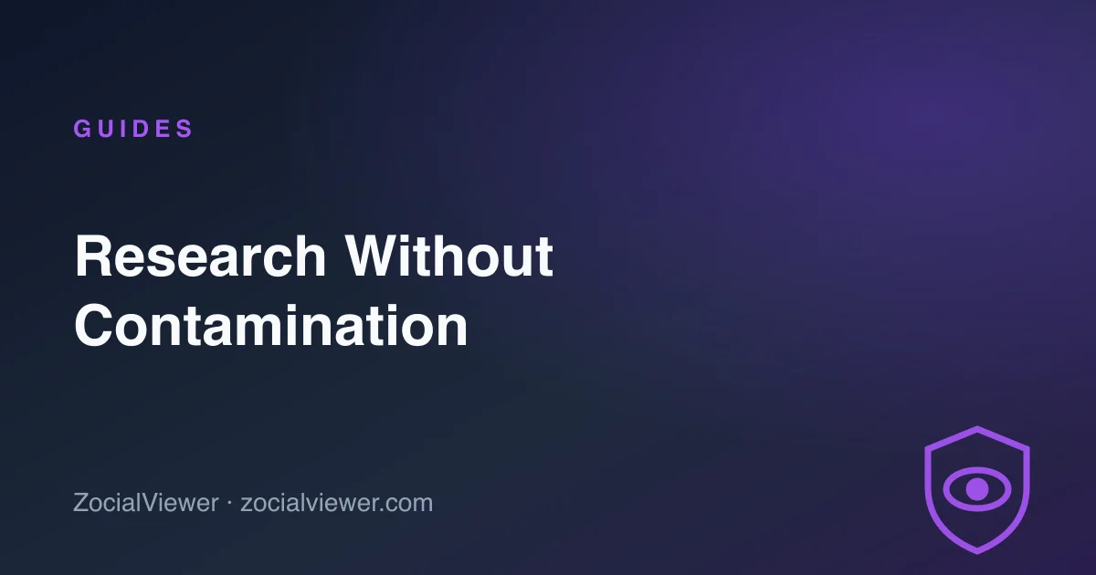 Social Media Research Without Contamination: A Primer for Journalists and Researchers
